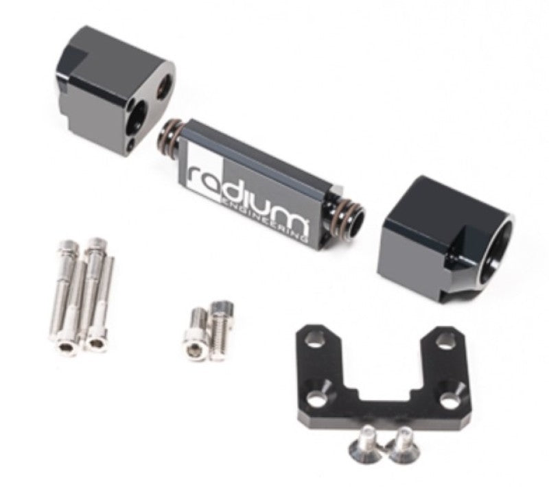 Radium Engineering Split-Flow Flex Fuel Sensor Adapter Black
